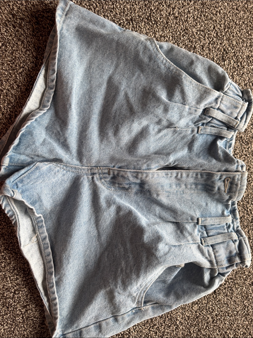 Kancan Light Blue High-Waist Jean Shorts